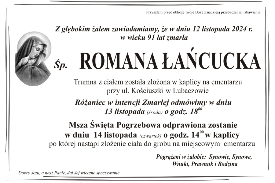 Zmarła Romana Łańcucka